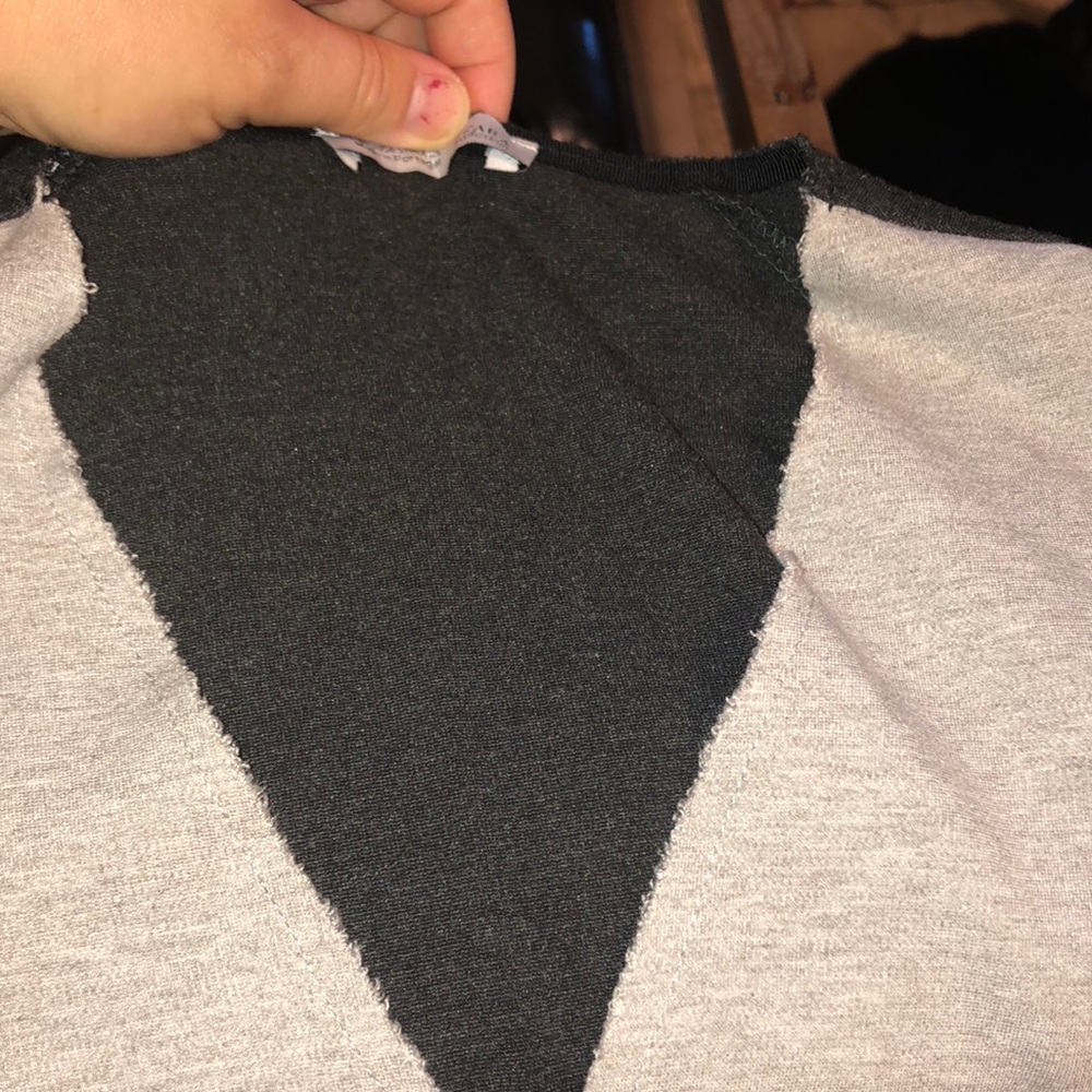 Cool ZARA Hi-Low Color-blocked Stretch Sweater - Picture 5 of 6